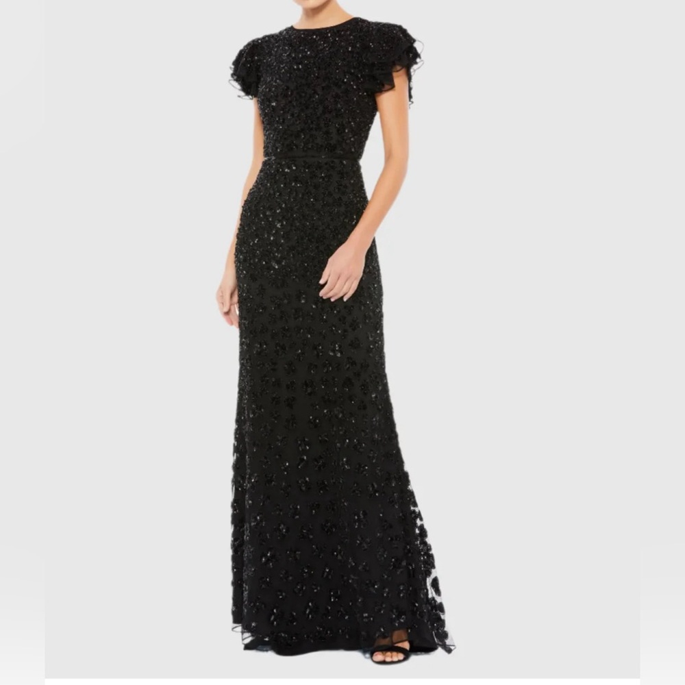 MAC DUGGAL Black sequin Gown